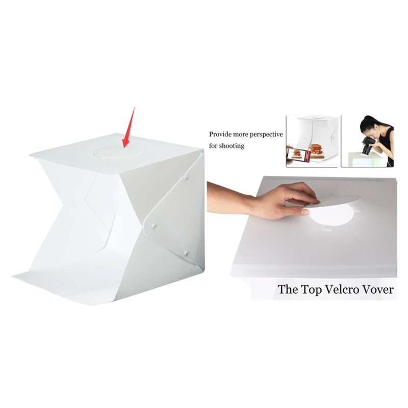 Folding Light Box 30cm Portable Photography Photo Studio Tent LED Softbox Background Kit USB Light Box For DSLR Camera