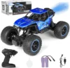 Remote Control Cars, 1:18 Scale All Terrain RC Car, RC Monster Truck Toys with Spray LED Lights, 4WD Alloy Climbing Car Toys  ﻿ 1