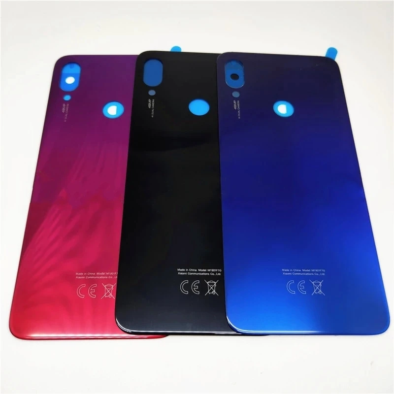 

Original For Xiaomi Redmi Note 7 Battery Cover Back Glass Panel Rear Door Housing Case For Redmi Note 7 Pro Back Battery Cover