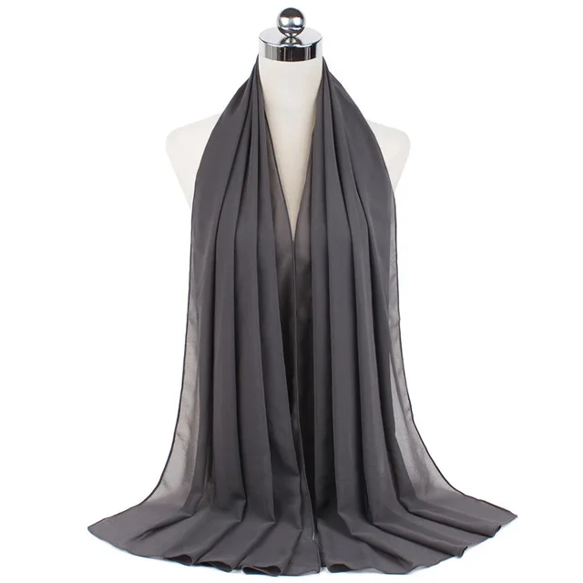 Femmes musulmanes en mousseline de soie Hijab châles écharpe Modal coton Jersey Hijabs plaine douce pour femme musulman Voile bandeau 70*180 cm islamique