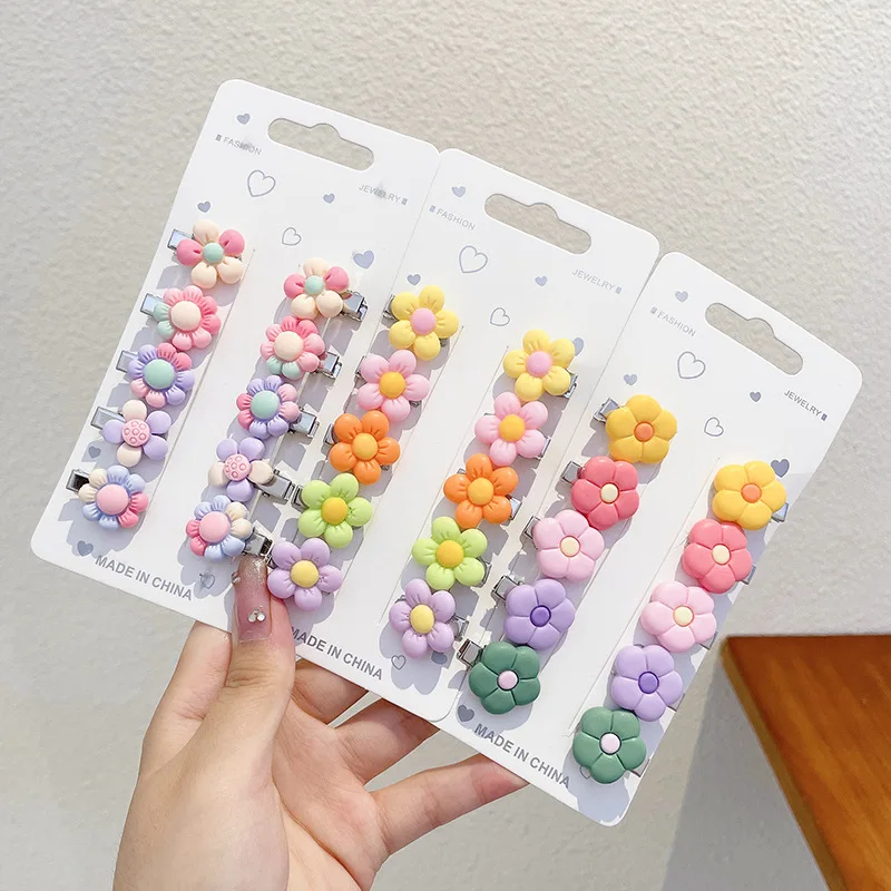 10PCSSetGirlsCuteCartoonHairClipsKidsLovelyHairpinsHeadband