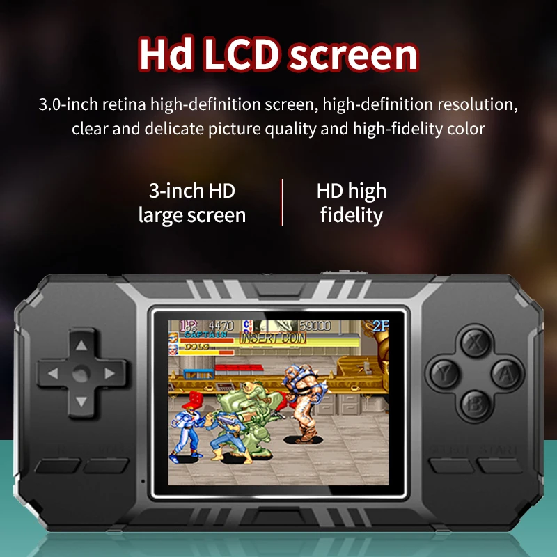 Retro Handheld Game Player 3.0 Inch Color HD LCD Screen 8 Bit Mini Portable Video Console AV Out Build-in 520 Games Kids Gift