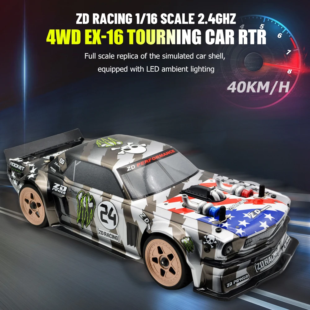 ZD Racing EX-16 1/16 Brushless/Brushed Flat Track Car 40km/h RC