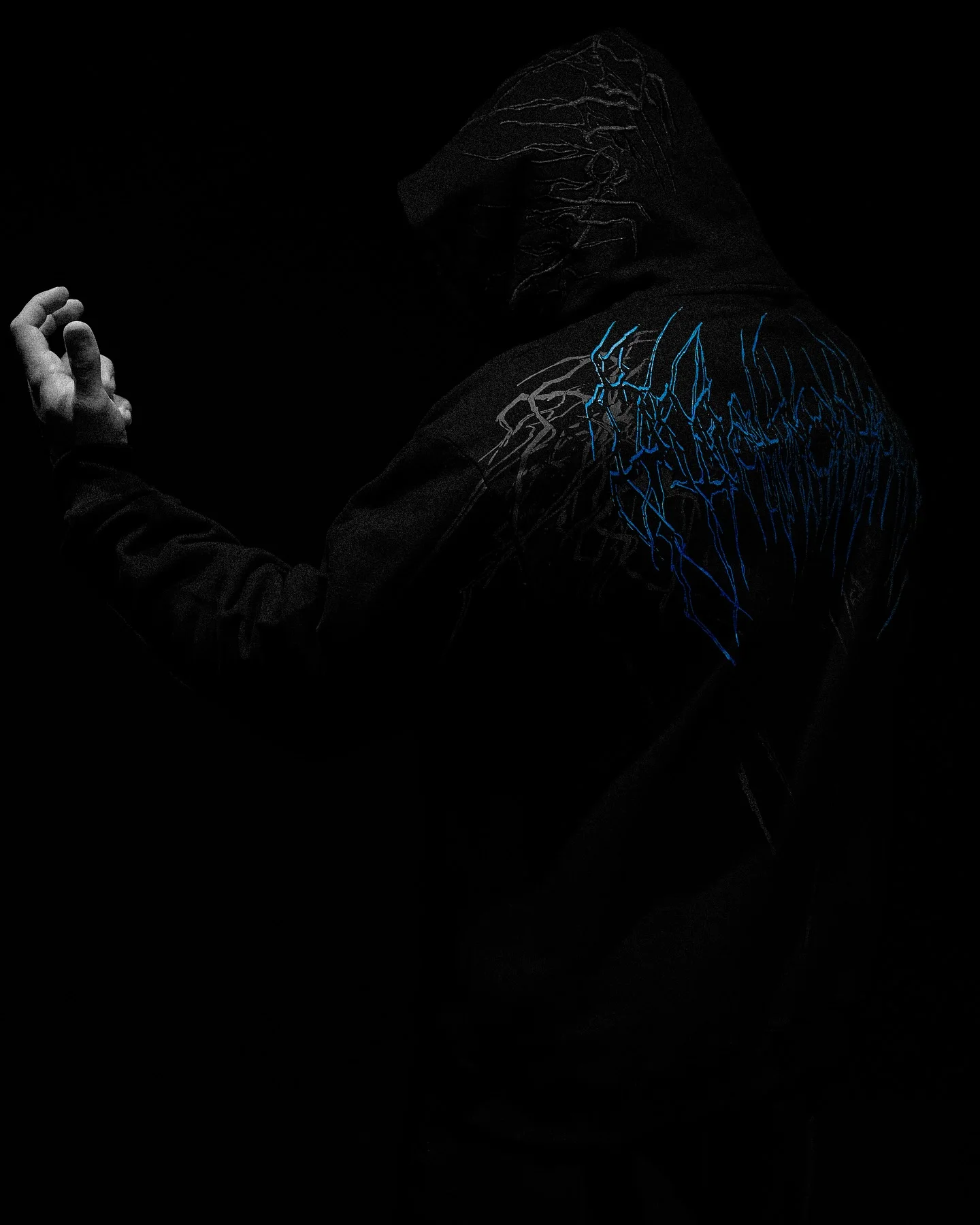 American Breathedivinity Sweatshirt Y2K Dark Style Fashion Trend Hoodie Connecting Hooded Shirt Harajuku Street Gothic Oversized 2