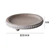 French Retro Style Wooden Bead Tray Countryside Home Tea Tray Coffee Shop Restaurant Round Storage Display Tray 4