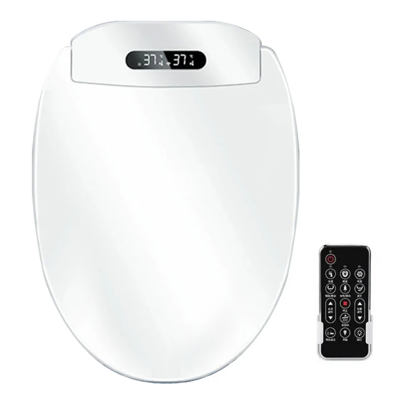 Smart Bidet Toilet Seat for Bathrooms Heated Seat Slow Close Warm Dryer Rear Front Wash Warm Water Remote Control Night Light toilet seat accessories