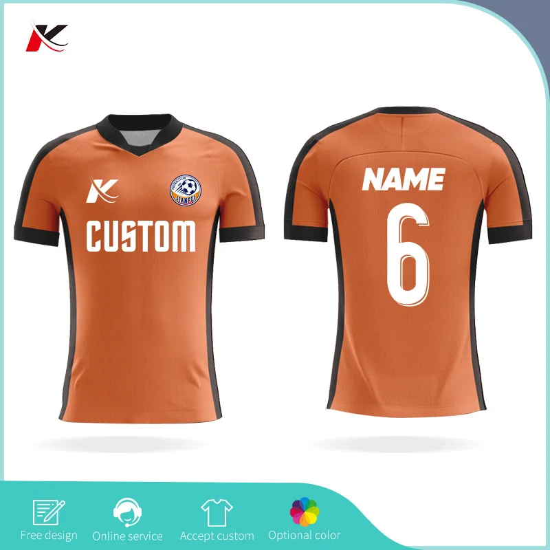 Orange All Over Printing Sublimation Sports Jersey Creator Custom Made  Soccer Jersey Uniforms - Soccer Sets - AliExpress
