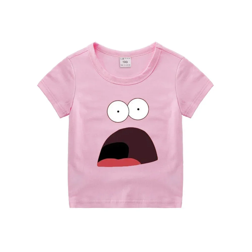 thumbnail image 1 of Ropa de dibujos animados para niños, camisetas de algodón con estampado de dibujos animados de manga corta de Anime para verano, 1 of 4