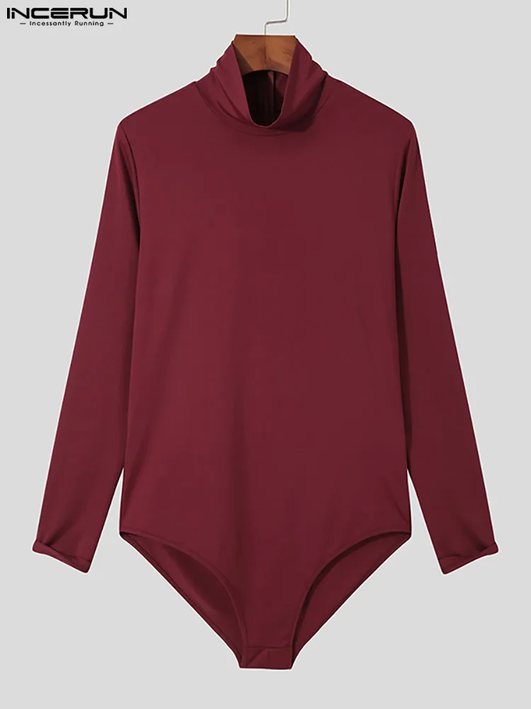 Long Sleeve Bodysuit Underwear Men Mens Bodysuit Turtleneck Incerun