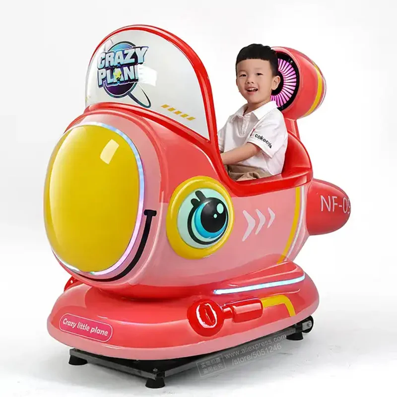 Token Coin Operated Airplane Kiddie Rides Indoor Game Hall Amusement Park Kids Drive Rocking Car Child Arcade Machine For Shop