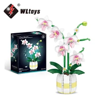 WLtoys 2138 Orchid Building Blocks Flowers Bouquet Flower Blocks Bonsai Plant Model Bricks Romantic Home Decoration Toy For Kids 1