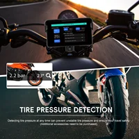 Podofo Lecteur d'écran intelligent HD 5'' Carplay Android Auto Surveillance de la pression des pneus Étanche IP68 BT Moniteur portable pour moto 4