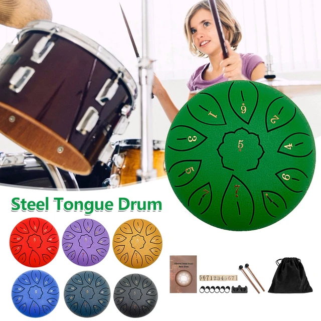 6 pouces 8/11Tune Acier Tongue Drum Ensemble Handpan Pad Réservoir avec  Pilon Sac De Transport Percussions Accessoires - AliExpress