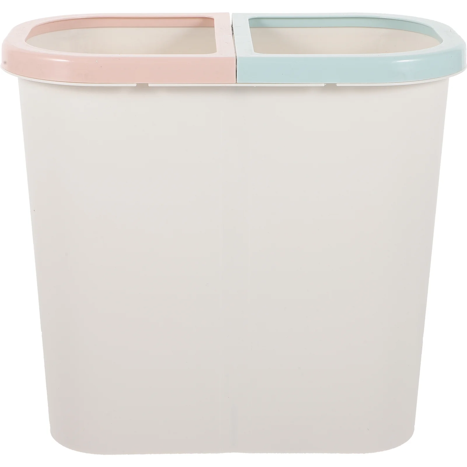 

Zerodeko Mini Containers Dual Trash Can Plastic Kitchen Garbage Can 2 Compartment Classified Rubbish Bin Recycle Dustbin