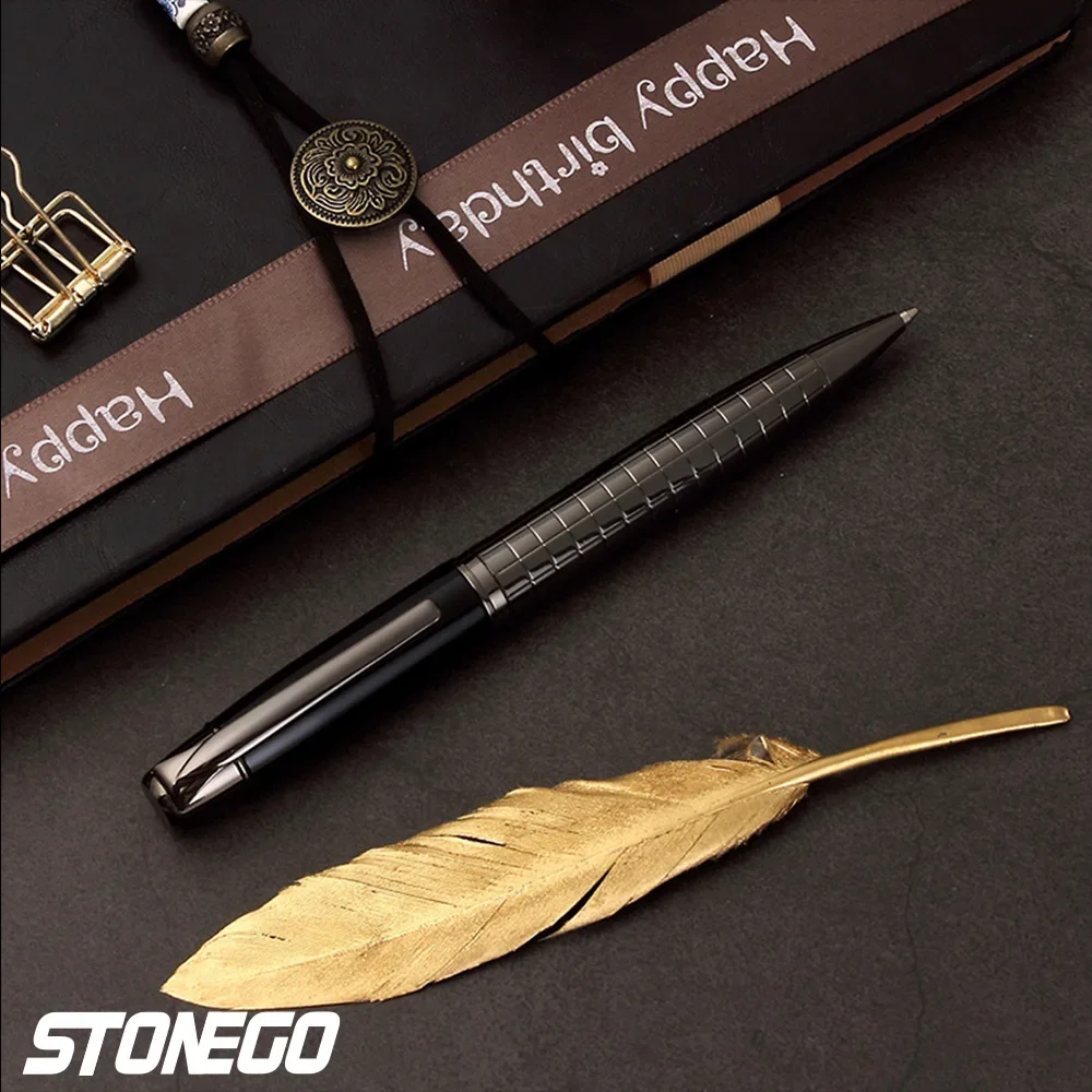 STONEGO Kappenloser Kugelschreiber, Simply Twist Rollerball, schwarze Gel-Tinte, mittlere Spitze, 1,0 mm, glattes Schreiben, Signaturstifte – Detail 39