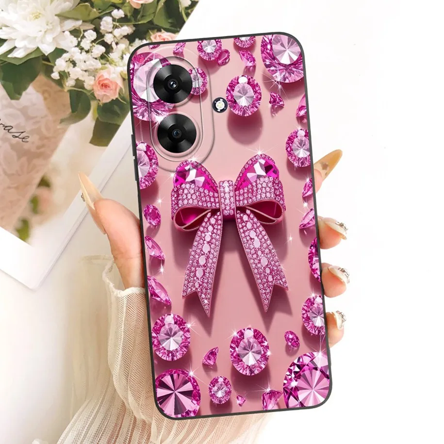 Fashion Flower Pretty Girls Soft Silicone Phone Cover