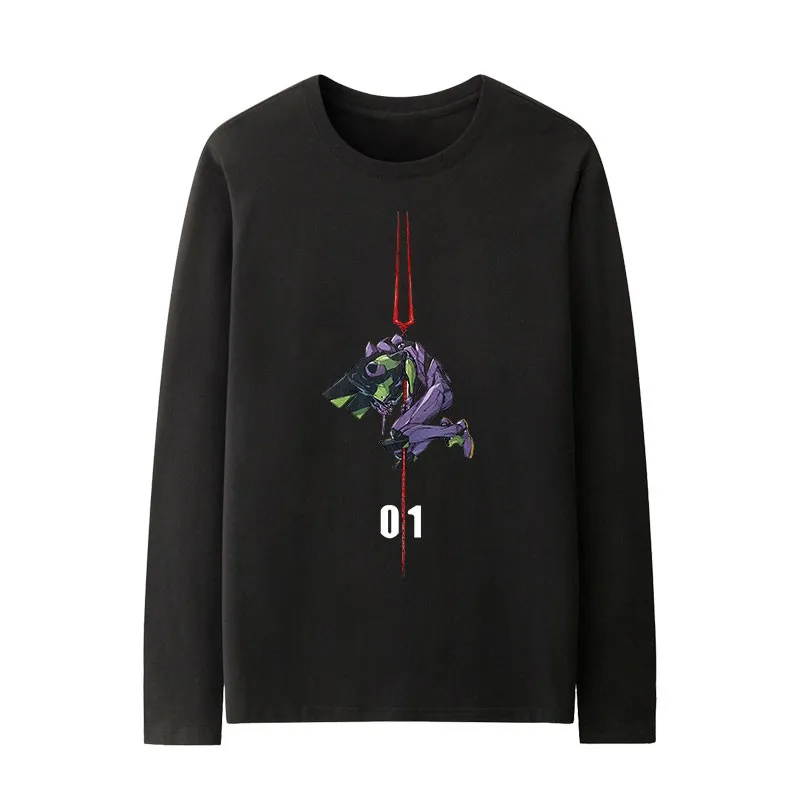 

Eva New Century Evangelion Joint Long Sleeve T-shirt Men's Cotton Loose First Mobile Diffuse Around The Clothes All Match