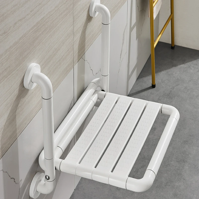 Sitting Folding Bathroom Stool Unique Quality Nordic Folding Shower Chair Wall Mounted Folding Silla Ducha Bathroom Furniture 6