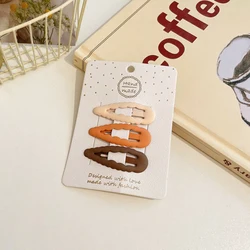 Chic Coffee Color Geometric Star Hair Clips Set (Water droplets-B-3 P)