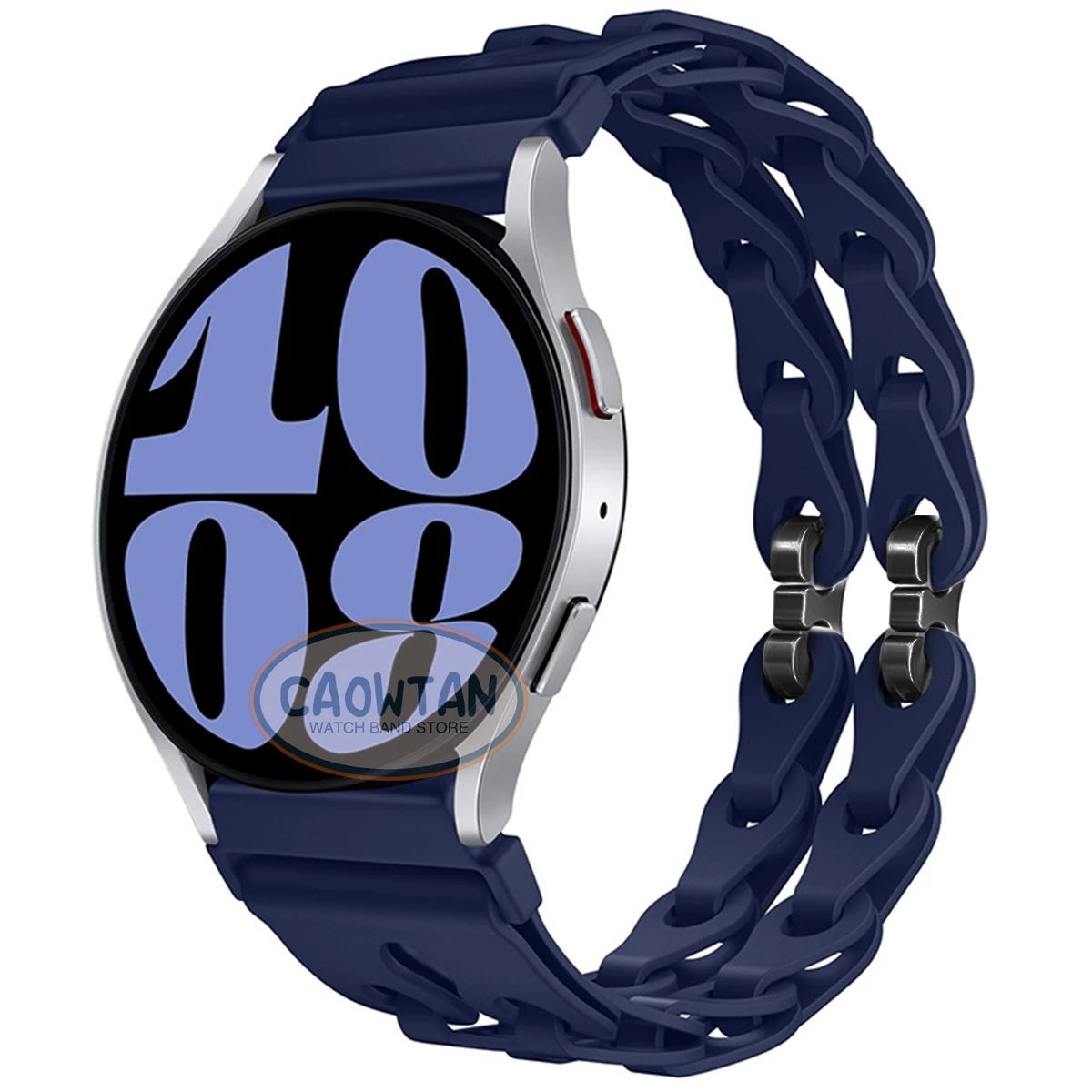 Stylish Silicone Chain Strap for Smartwatches - Multiple Sizes Available