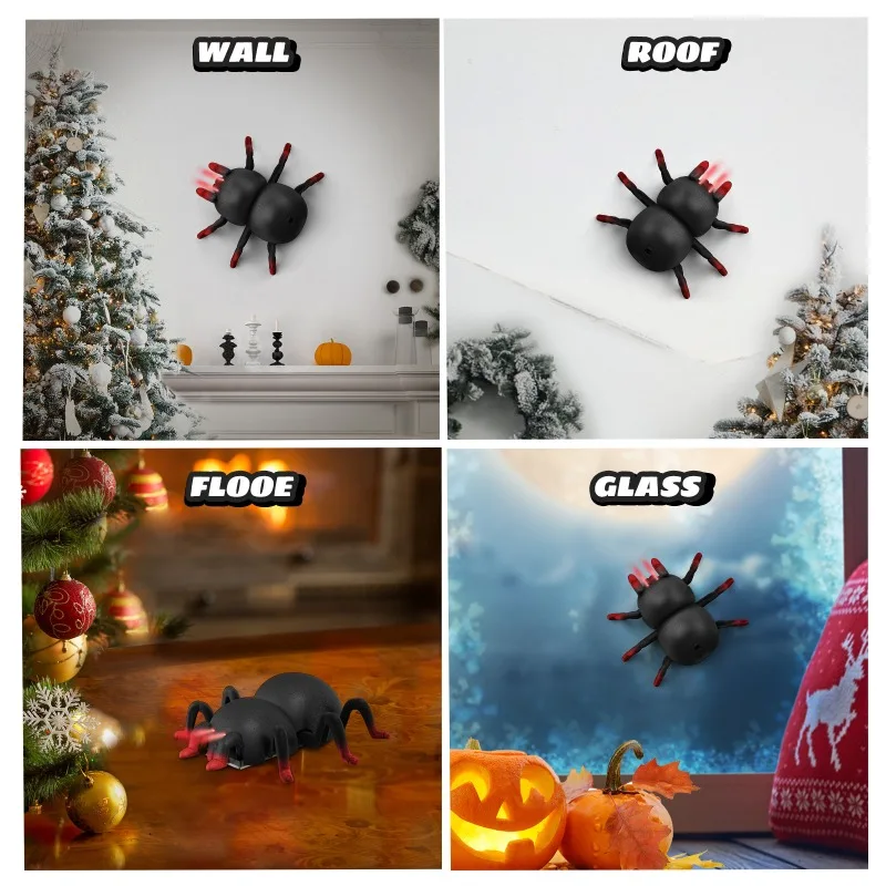RC Toy Prank Simulation Spider Wall Climbing Remote Control Stunt Car Christmas Halloween Funk Toys Gifts for Adult and Children 4