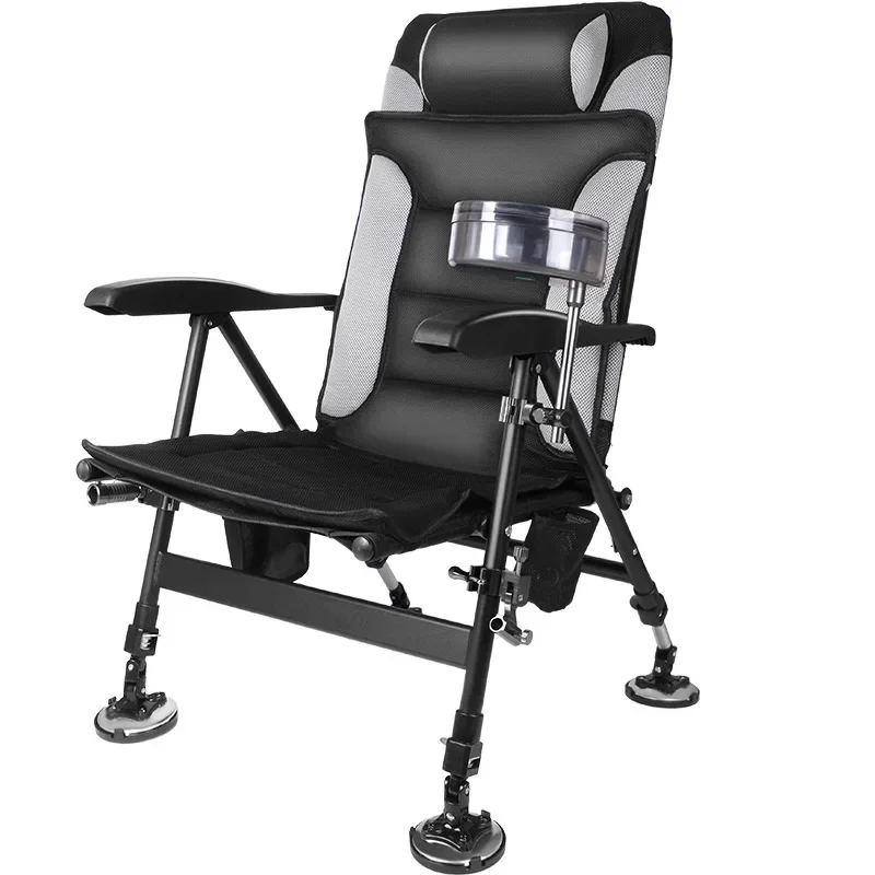 Fishing Chair Outdoor Beach Foldable Fishing Cha ir Recliner four-leg Adjustable Portable European Style Chair new