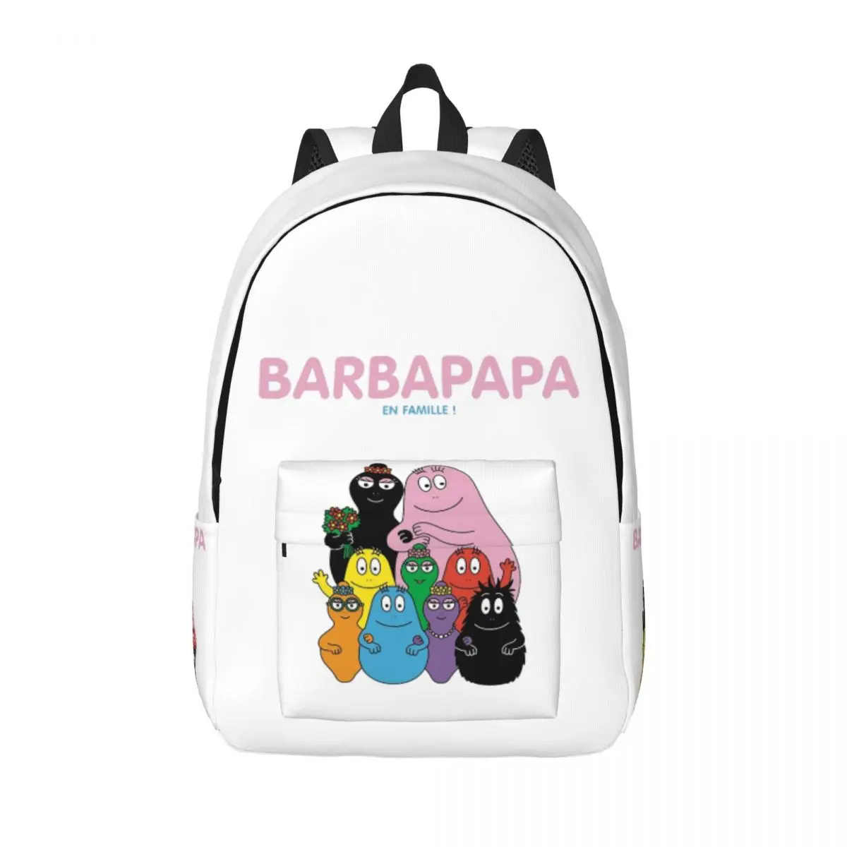 

Barbapapa En Famille Backpack for Men Women Teenage Student Hiking Travel Daypack Les Barbapapa Laptop Canvas Bags Sports