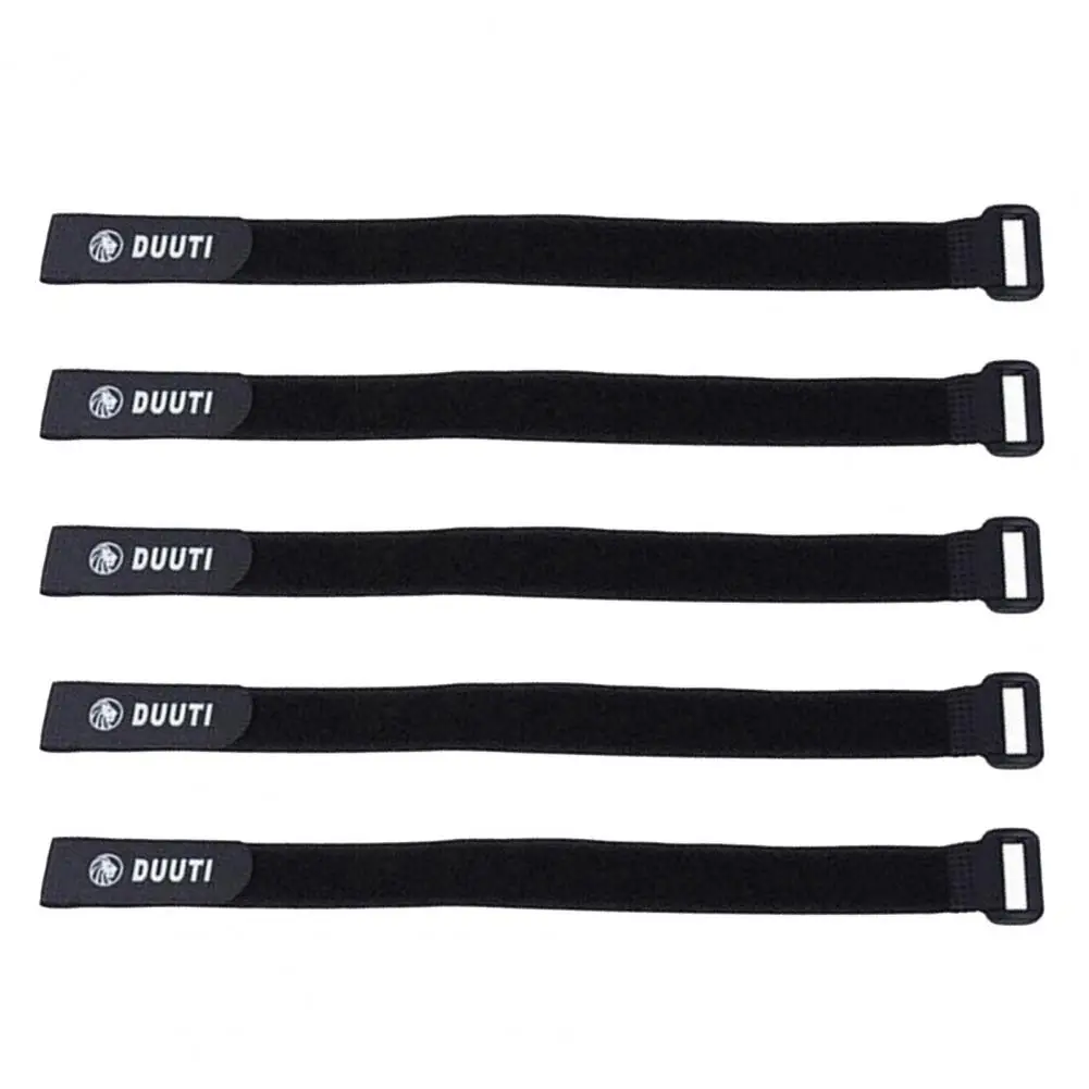 5Pcs 25cm Nylon Bike Tie Straps Fishing Rod Tie Holder Ties Suspenders Fastener Hook Loop Ties Adhesive Bicycle Fixed Straps