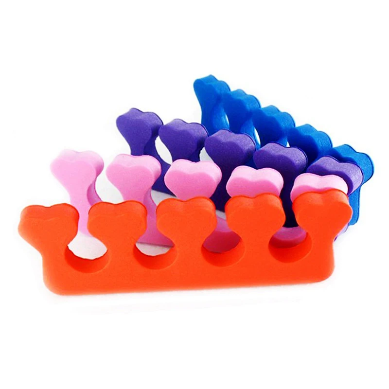 10Pcs random color Soft Sponge Finger Toe Separator For Nail Art Practice Manicure Divider Holder Gel UV Polish Tools Foam