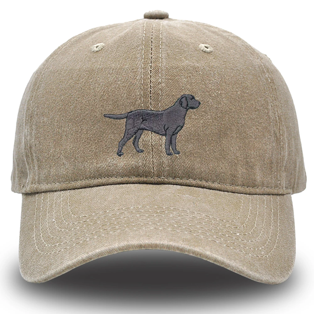 Embroidered Labrador Retriever Dog Dad Hat Black Dog Baseball Cap Summer Cozy Trucker Hat Adjustable Woman Hats