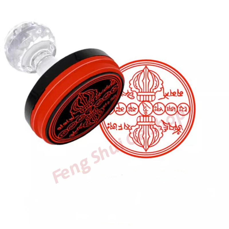 

Tibetan, six channels Vajra pestle mantra seal, automatic oiling, photosensitive seal