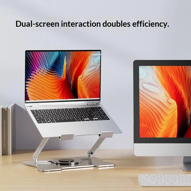 SXH 1PC 노트북 스탠드 태블릿 홀더 360도 회전 °   회전식 높이 조절 가능 금속 노트북 스탠드 휴대용 경량