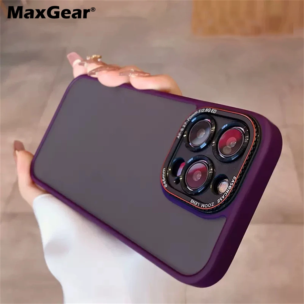 Luxury Matte Phone Case For Iphone 15 Pro Max 14 13 11 Back Cover Silicone  Shockproof Original PC Translucent Hard Armor funda - AliExpress