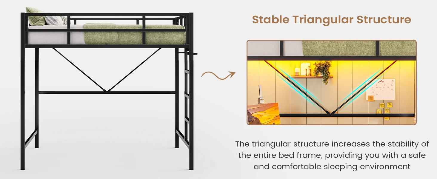 Heavy Duty Loft Bed Frame