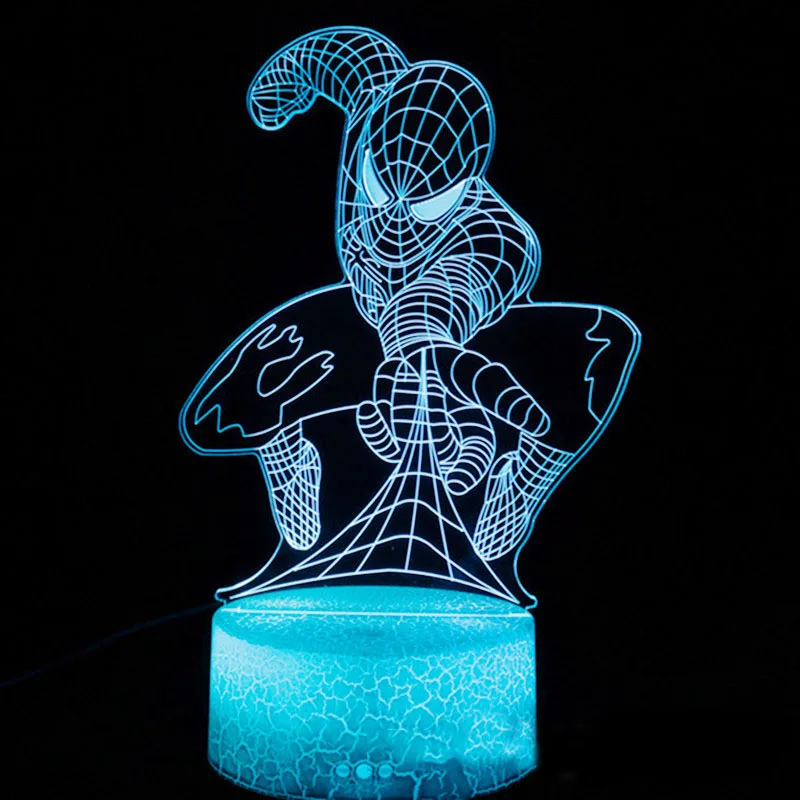 Disney-Spiderman-3D-Night-Light-Clear-Acrylic-Sheet-Base-Light-With ...