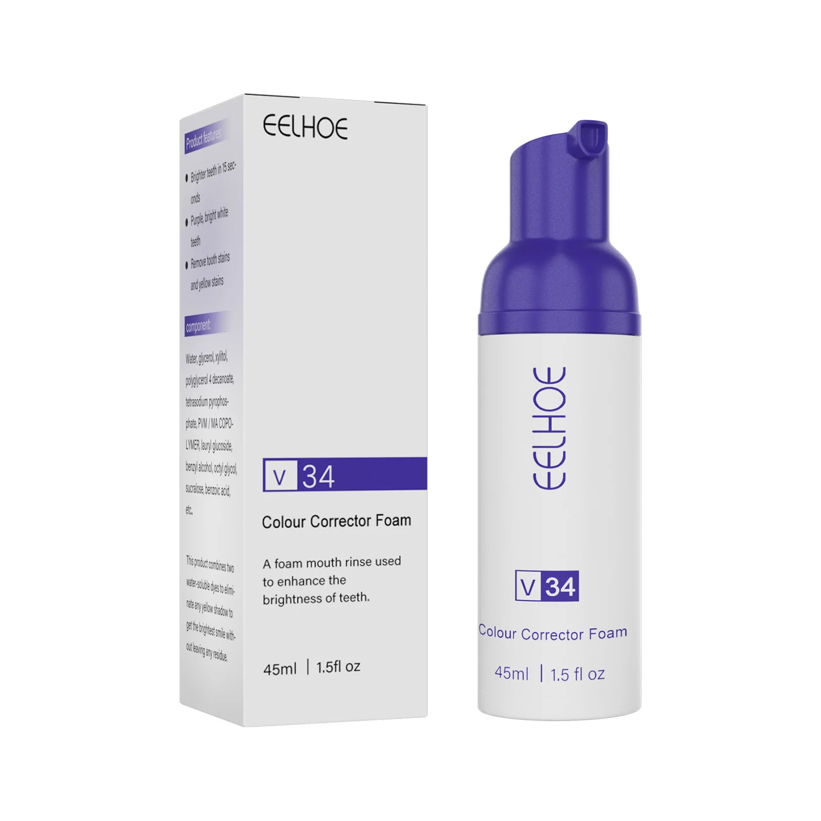 Teeth Whitening Mousse Removes Smoke Tea Coffee Stains Toothpaste Dental Bleaching Deep Cleaning Fresh Breath Oral Hygiene
