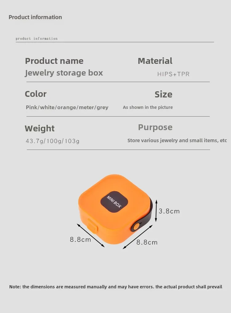 Mini Travel Jewelry Organizer Portable Earrings Necklace Ring Jewelry Box