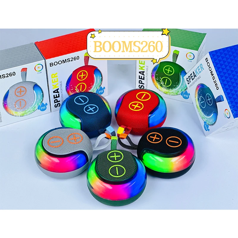 Mini Portable Waterproof Bluetooth Speaker Sound Activated RGB Mobile Music Loud Boombox Home Party TWS Wireless Subwoofer Card_voghion.com