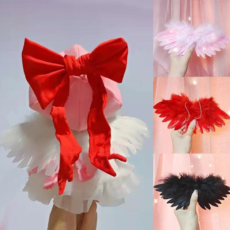 20cm 1/6 Diy Baby Kids Mini Feather Angel Wing Newborn Photography Bjd  Doll Clothes Wings Diy Sew Accessories Feather