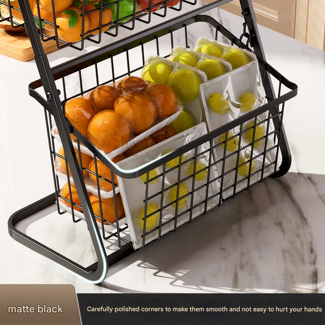 Black Multi-Layer Vegetable Rack 4