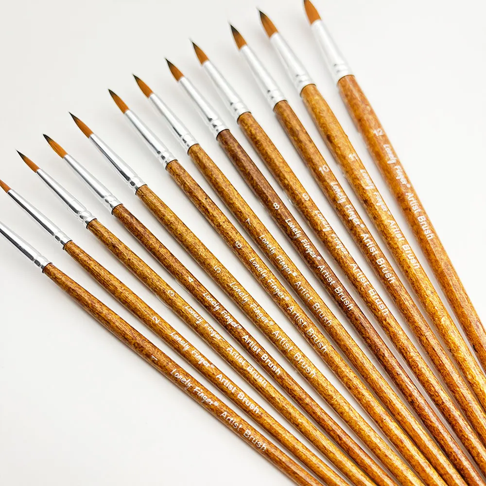 12pcs Round Paint Brushes Watercolor Brush Round Tip Artist Painting Brushes Professional Nylon Detail Paint Brush for Painting 4