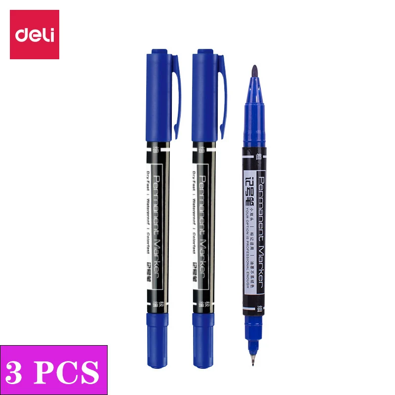 Twin Tip Permanent Marker Set - Fine Point, Assorted Ink Colors