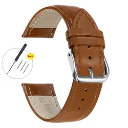 Elegant Leather Watch Strap Bracelet - 12mm (LBrown)