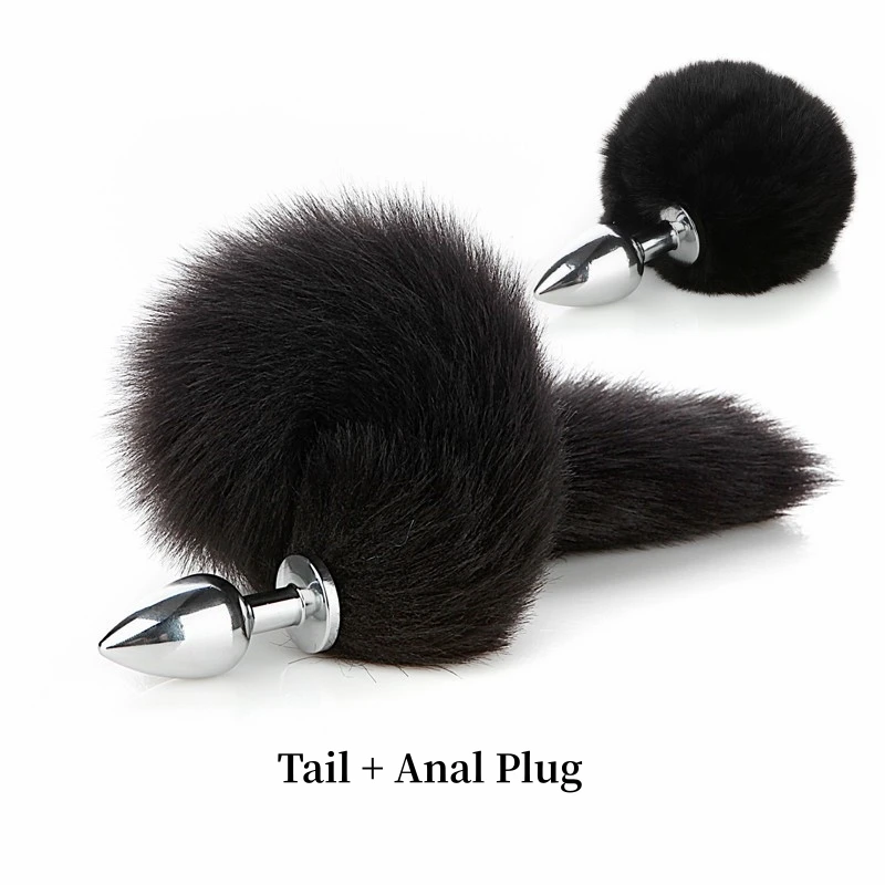 BDSM Faux Fox Tail Anal Plug with Removable Smooth Butt Plug for Men Women Role-playing Adult Games Sex Toys — view 3