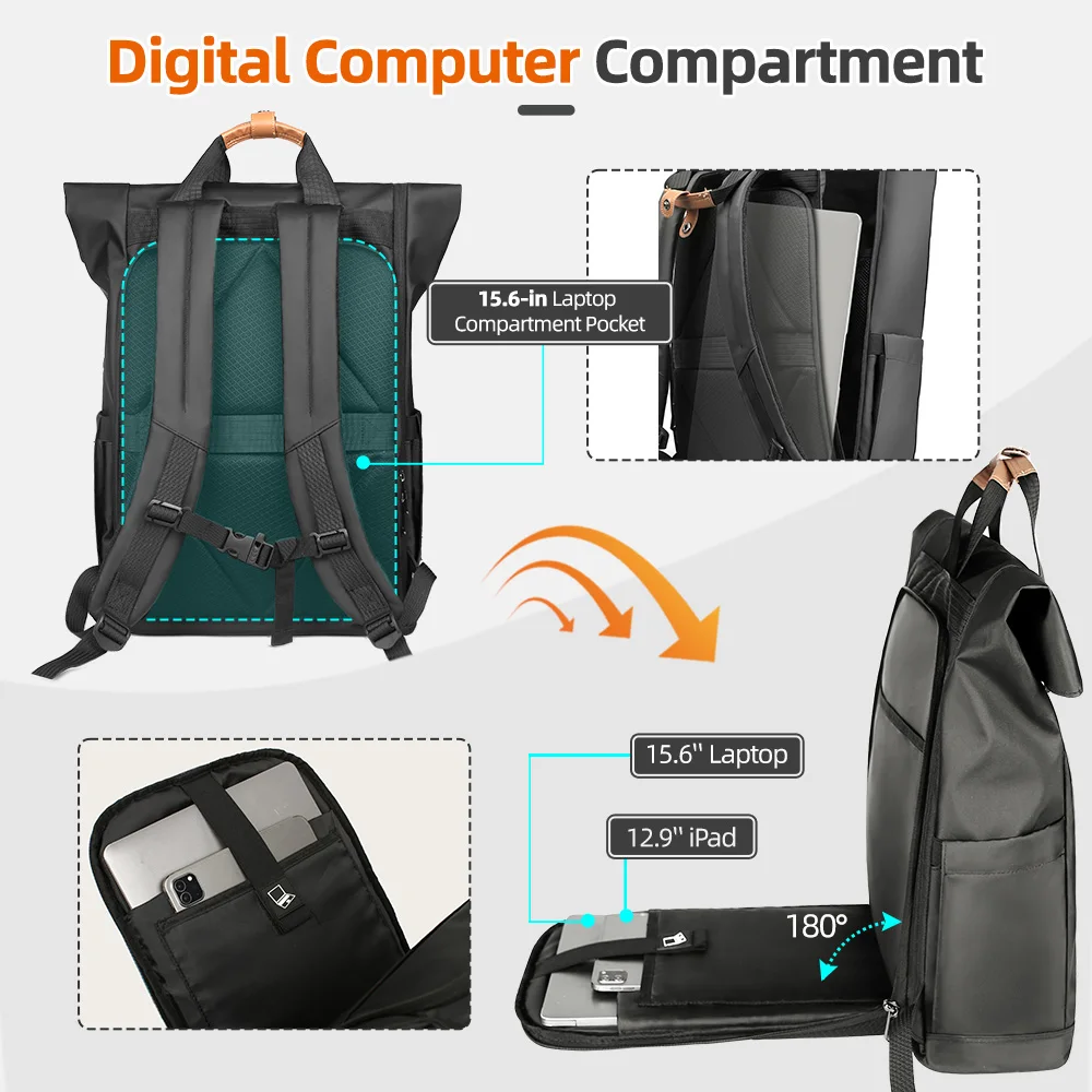 Heroic Knight Backpack Men Expandable Travel Backpack Daily Cycling backpack Waterproof High Capacity Man Outdoor hiking Handbag 2