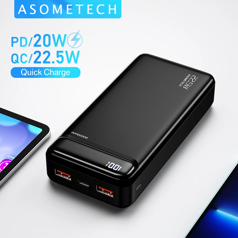 Power Bank 20000 Mah Caricabatterie Portatile Batteria Esterna Qc Pd 3.0 Powerbank A Ricarica Rapida 20000 Mah Per Iphone 13 Xiaomi Samsung