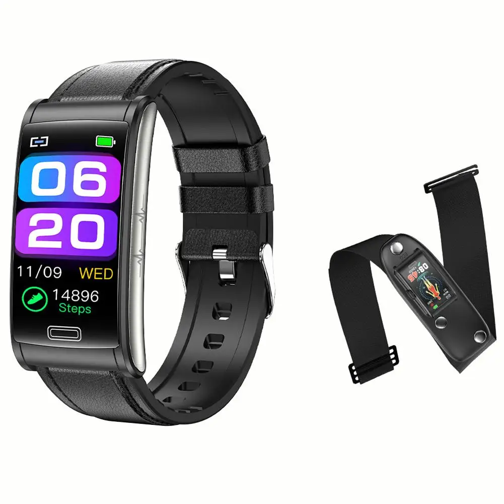 

E600 Ecg Sports Smart Watch Heart Rate Blood Oxygen Monitor Waterproof Pedometer Smart Bracelet with Ecg Stand Set