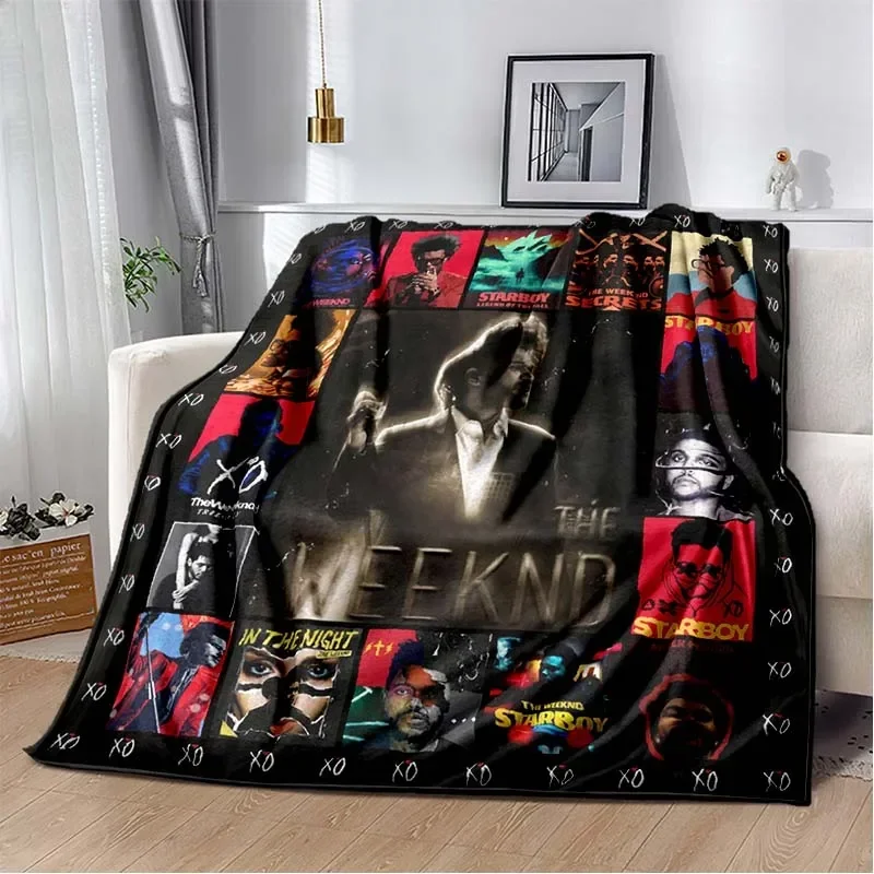 The Weeknd Plush Flannel Blanket Manta for The Singer The Weeknd Soft Throw Blanket for Sofa Cover Bedspread Office 3