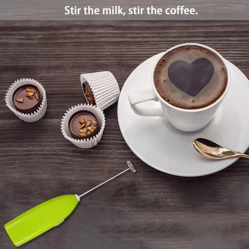 Milk Frother Handheld Battery Operated Drink Mixer Kitchen Supplies Blending Coffee Frappe Latte Matcha Milk