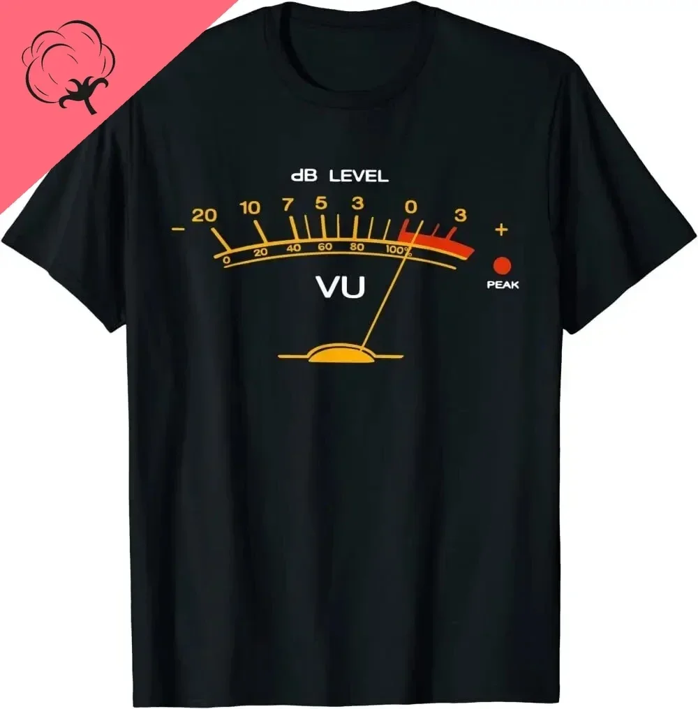 Vintage VU Meter Sound Engineer Graphic Cotton T-Shirt